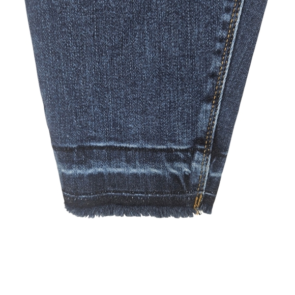 Spanx Skinny Jeans High Rise Dark Wash Distressed Pull On Denim Large - Picture 3 of 11